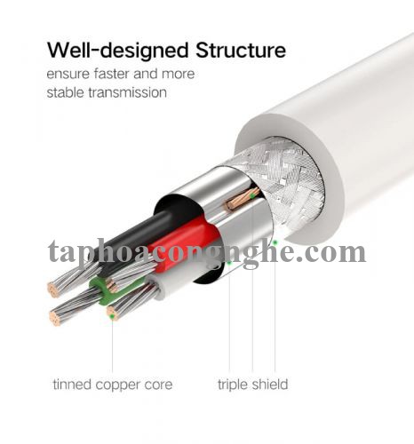 Ugreen 30136 3M màu Đen Cáp 2 đầu USB 2.0 vỏ nhựa PVC US102 30030136